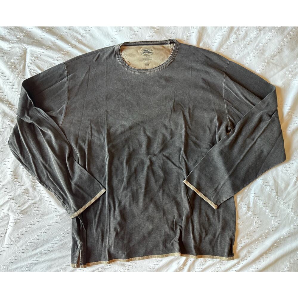 Tommy Bahama size XL grey relaxed fit long sleeve tee